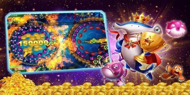 Giao diện game với những đồng tiền vàng lấp lánh